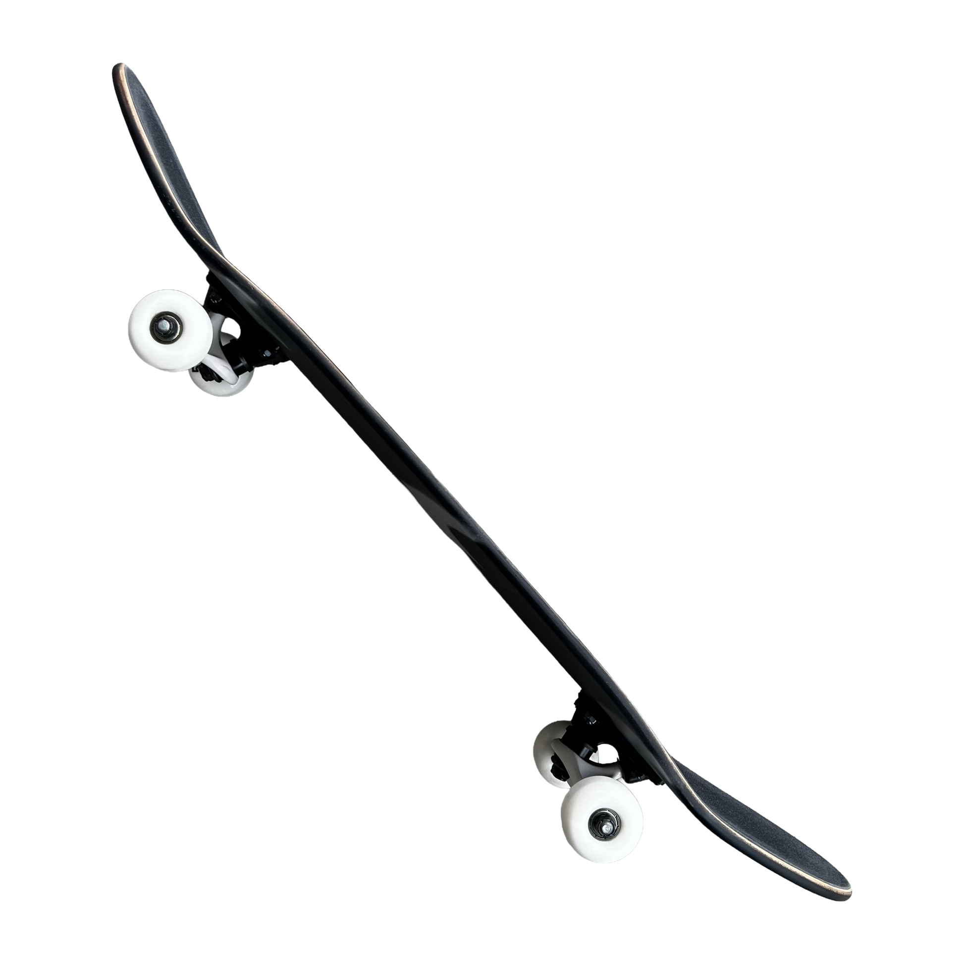 Stardust Skate Shop Tri-Bat Wanderlust Full Size Pre-Built Complete Entry Level Skateboard 8.0" x 31.75" Flat Black / Metallic Silver / Purple Shimmer