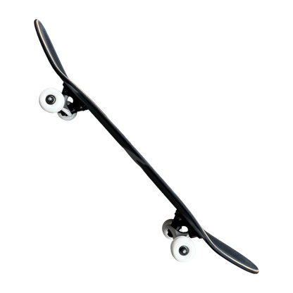 Stardust Skate Shop Tri-Bat Wanderlust Full Size Pre-Built Complete Entry Level Skateboard 8.0" x 31.75" Flat Black / Metallic Silver / Purple Shimmer