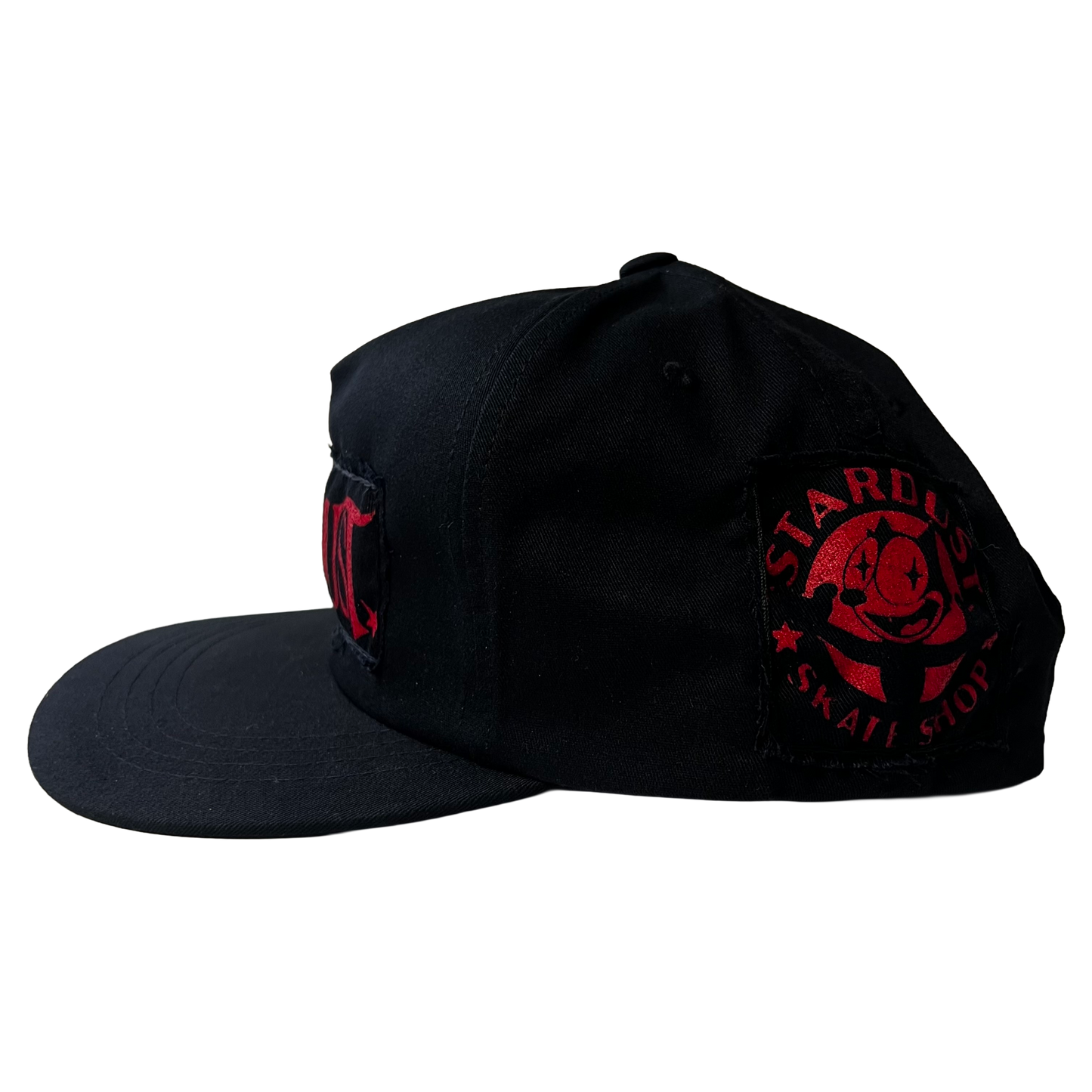 Stardust Patch Mash Ups Snapback Hat Wanderlust II 022 & Felix 012 Black / Bright Red