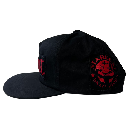 Stardust Patch Mash Ups Snapback Hat Wanderlust II 022 & Felix 012 Black / Bright Red