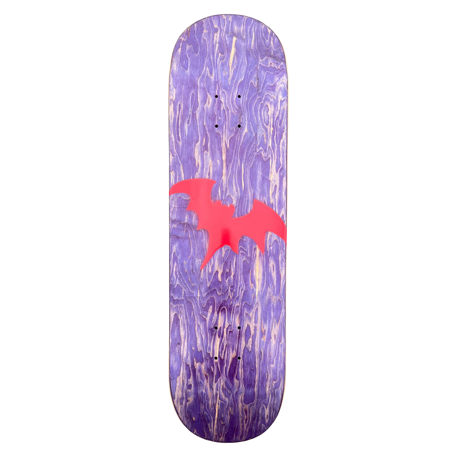 Stardust Purple Veneer / Bright Red Bat Deck 041 8.5" (Full Cut)