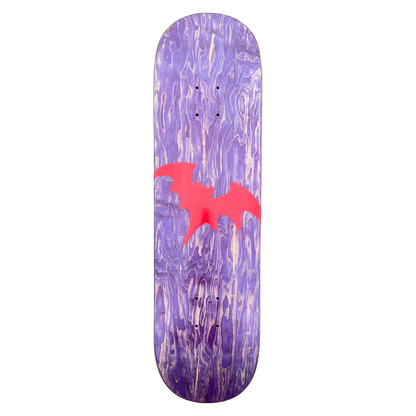 Stardust Purple Veneer / Bright Red Bat Deck 041 8.5" (Full Cut)