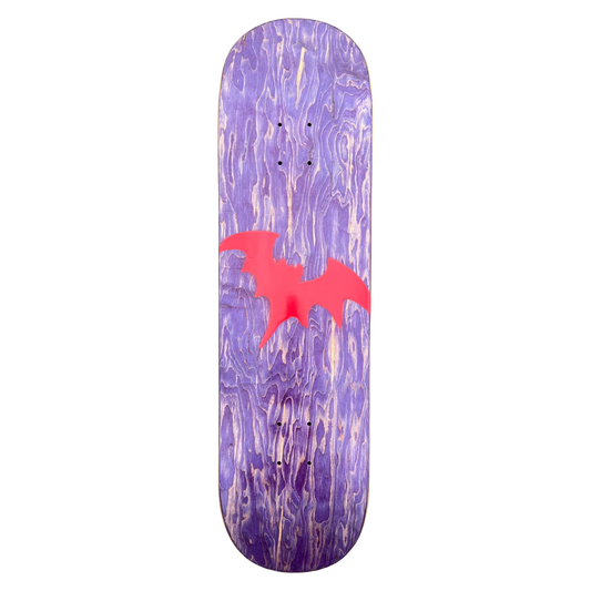Stardust Purple Veneer / Bright Red Bat Deck 041 8.5" (Full Cut)