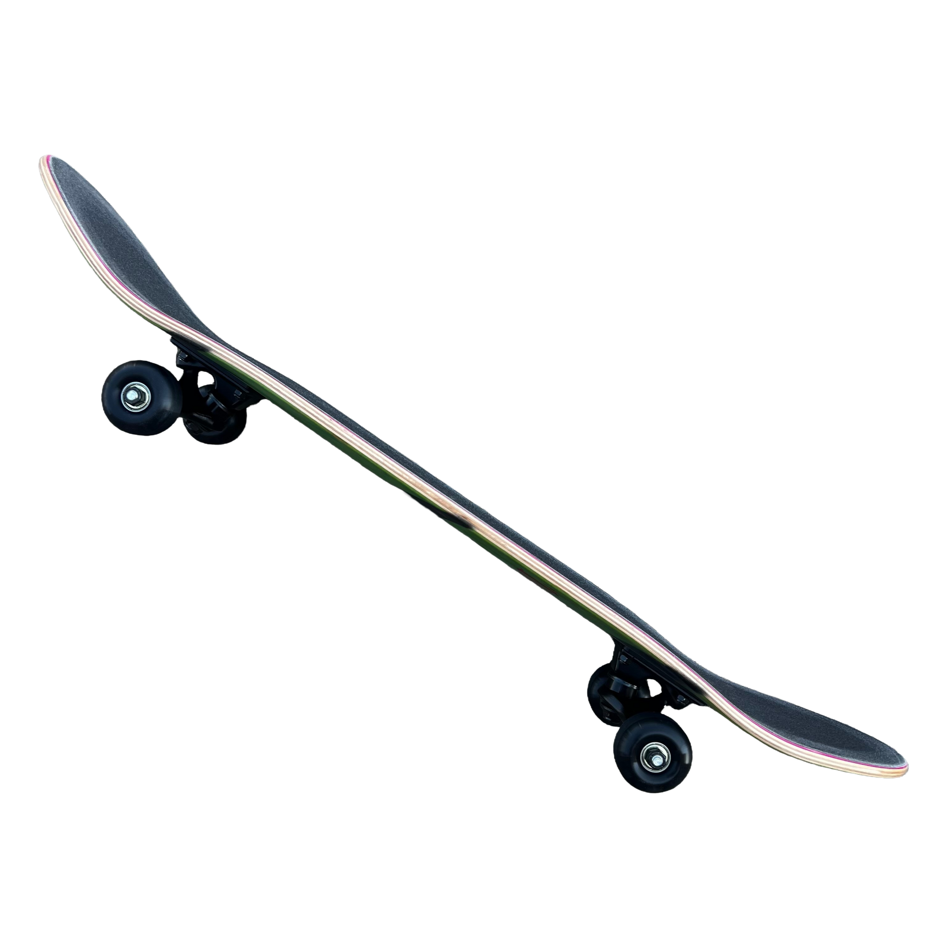 Stardust Skate Shop Tri-Bat Wanderlust Full Size Pre-Built Complete Entry Level Skateboard 8.25" x 32.0" Green Veneer / Flat Black / Bright Red