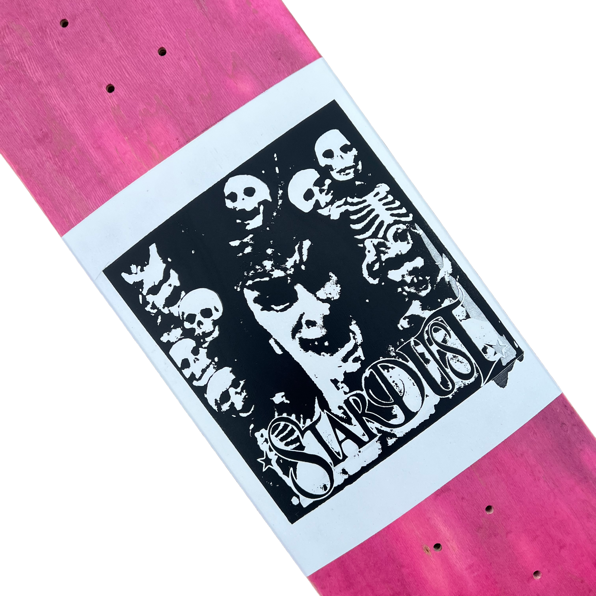 Stardust "Archaic Skulls" Deck 027 8.375" Pink Veneer / White / Matte Black (Full Cut)