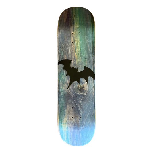 Stardust Blue Wash / Matte Black Bat Deck 041 8.375" (Full Cut)