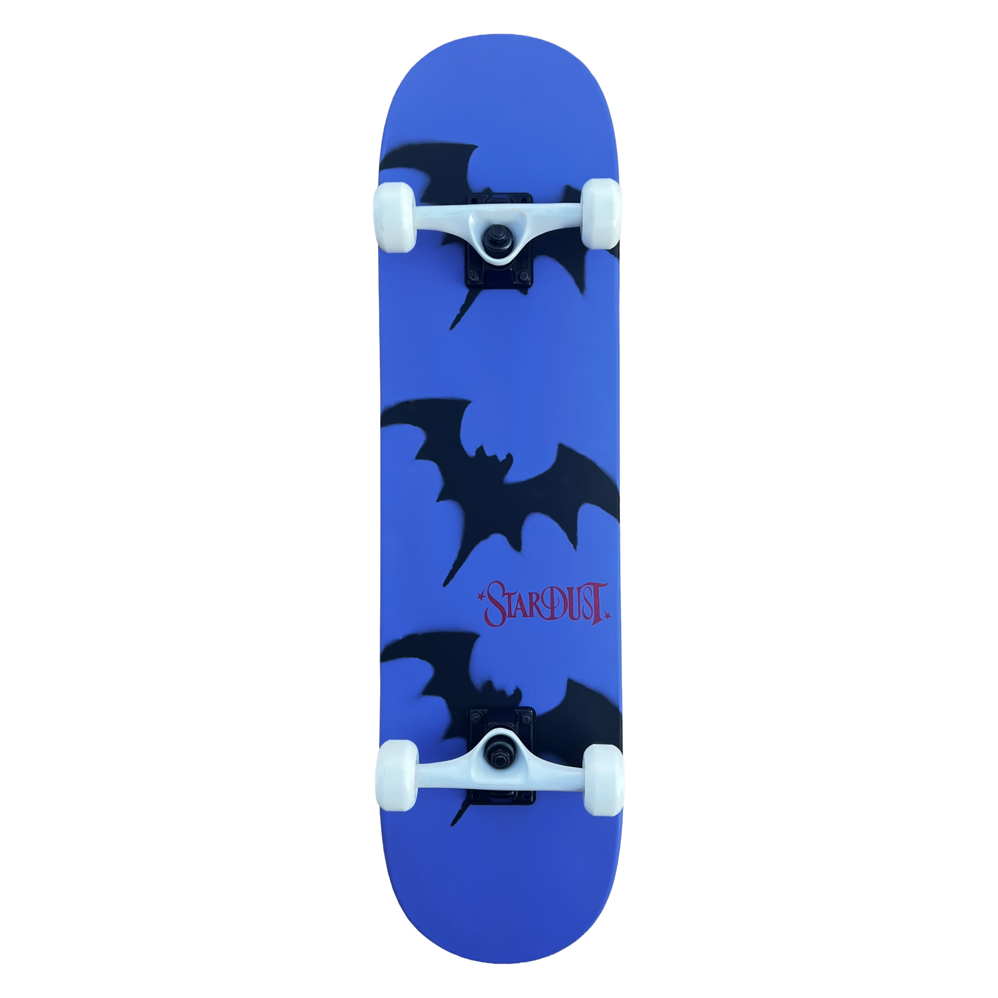 Stardust Skate Shop Tri-Bat Wanderlust Full Size Pre-Built Complete Entry Level Skateboard 8.0" x 31.75" Iris / Flat Black / Bright Red