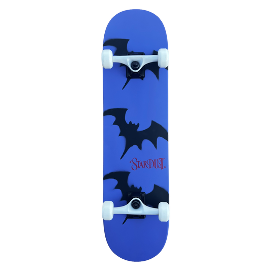 Stardust Skate Shop Tri-Bat Wanderlust Full Size Pre-Built Complete Entry Level Skateboard 8.0" x 31.75" Iris / Flat Black / Bright Red