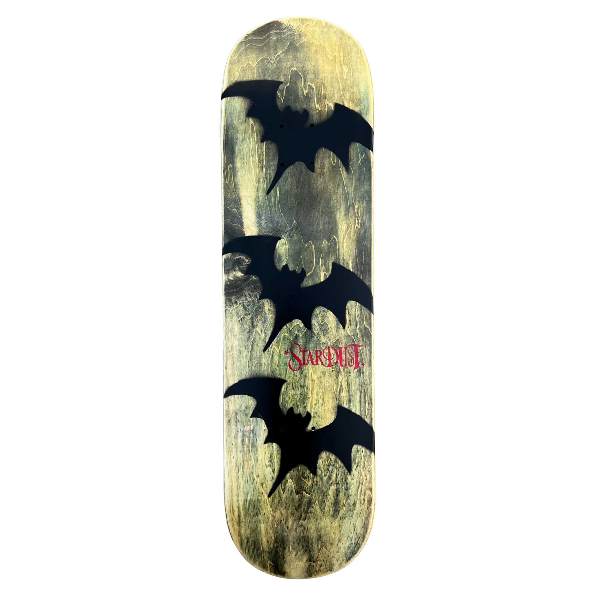 Stardust Tri-Bat Wanderlust Deck 048 8.375" (Full Cut) Earthy Veneer / Flat Black / Bright Red