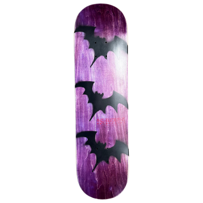 Stardust Tri-Bat Blackletter Deck 052 8.375" (Full Cut) Purple Veneer / Flat Black / Bright Red