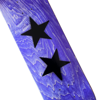 Stardust Matte Black Stars Twin Tip Deck 8.25" Purple Veneer