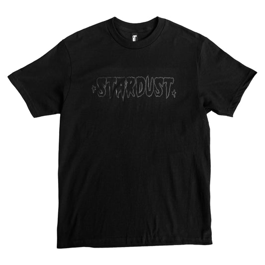 Stardust Skate Shop Cramps Text Tee 044 Black / Black