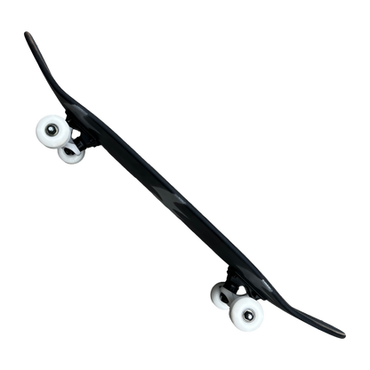Stardust Skate Shop Tri-Bat Wanderlust Mid Size Pre-Built Complete Entry Level Skateboard 7.75" x 31.25" Flat Black / Metallic Silver / Purple Shimmer