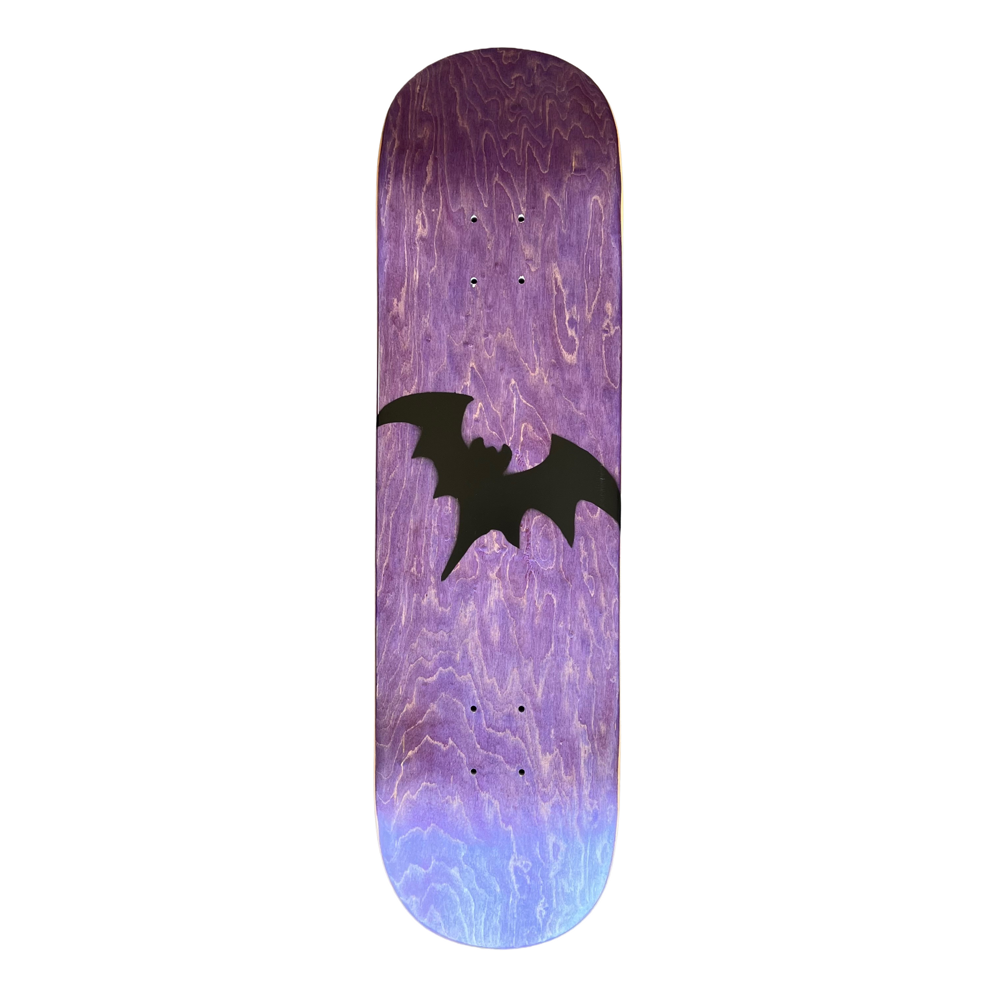 Stardust Purple Veneer / Matte Black Bat Deck 041 8.5" (Full Cut)