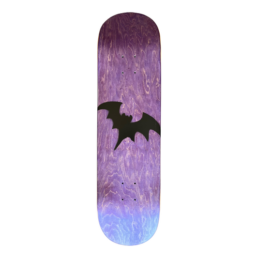 Stardust Purple Veneer / Matte Black Bat Deck 041 8.5" (Full Cut)