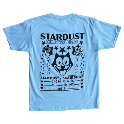 Stardust Skate Shop Felix Youth Tee 012 Sky Blue / Black