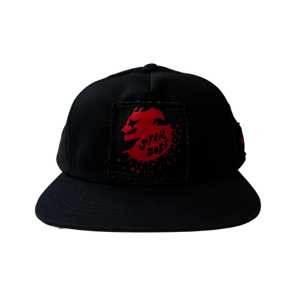 Stardust Patch Mash Ups Snapback Hat Devil Man 018 & Devil Man Text 047 Black / Bright Red