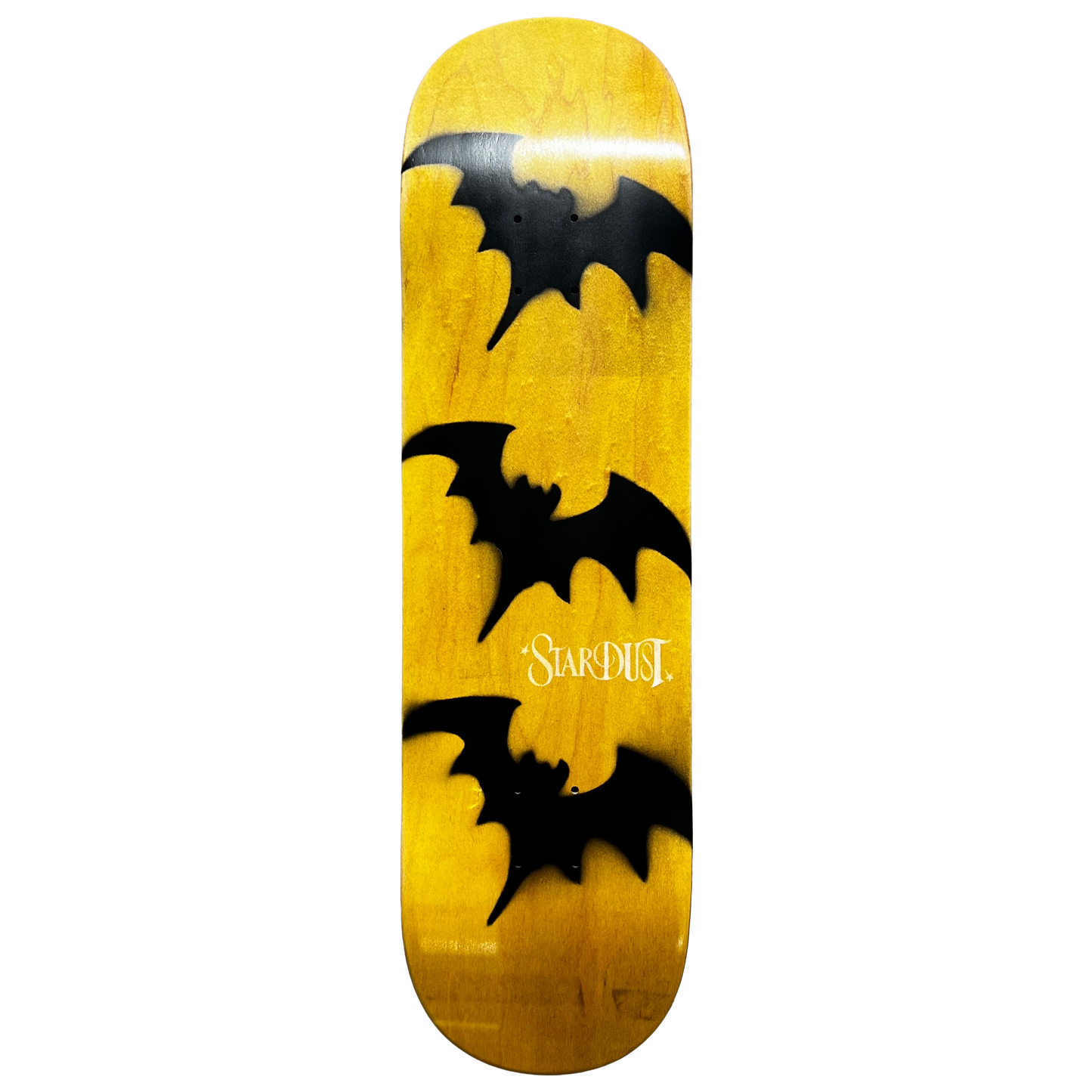 Stardust Tri-Bat Wanderlust Deck 048 8.5" (Full Cut) Yellow Veneer / Flat Black / White