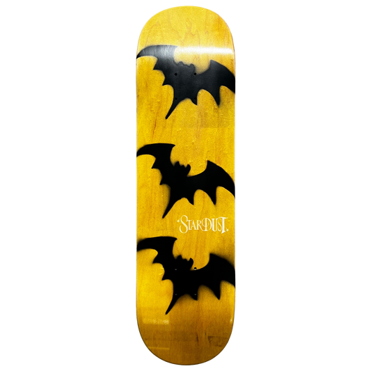 Stardust Tri-Bat Wanderlust Deck 048 8.5" (Full Cut) Yellow Veneer / Flat Black / White