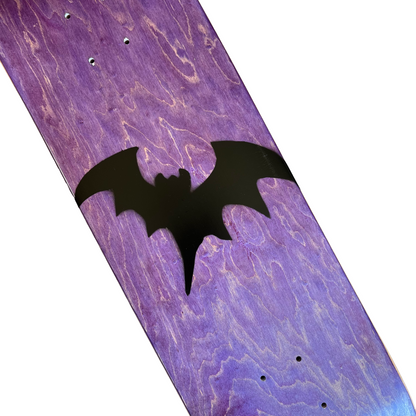 Stardust Purple Veneer / Matte Black Bat Deck 041 8.5" (Full Cut)