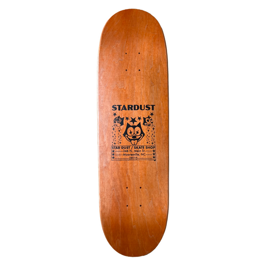 Stardust Felix 012 Egg Shaped Deck 9.0" Orange Stain / Matte Black (Screenprinted)