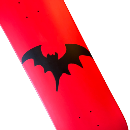 Stardust Full Bright Red / Matte Black Bat Deck 041 8.75" (Standard Cut)