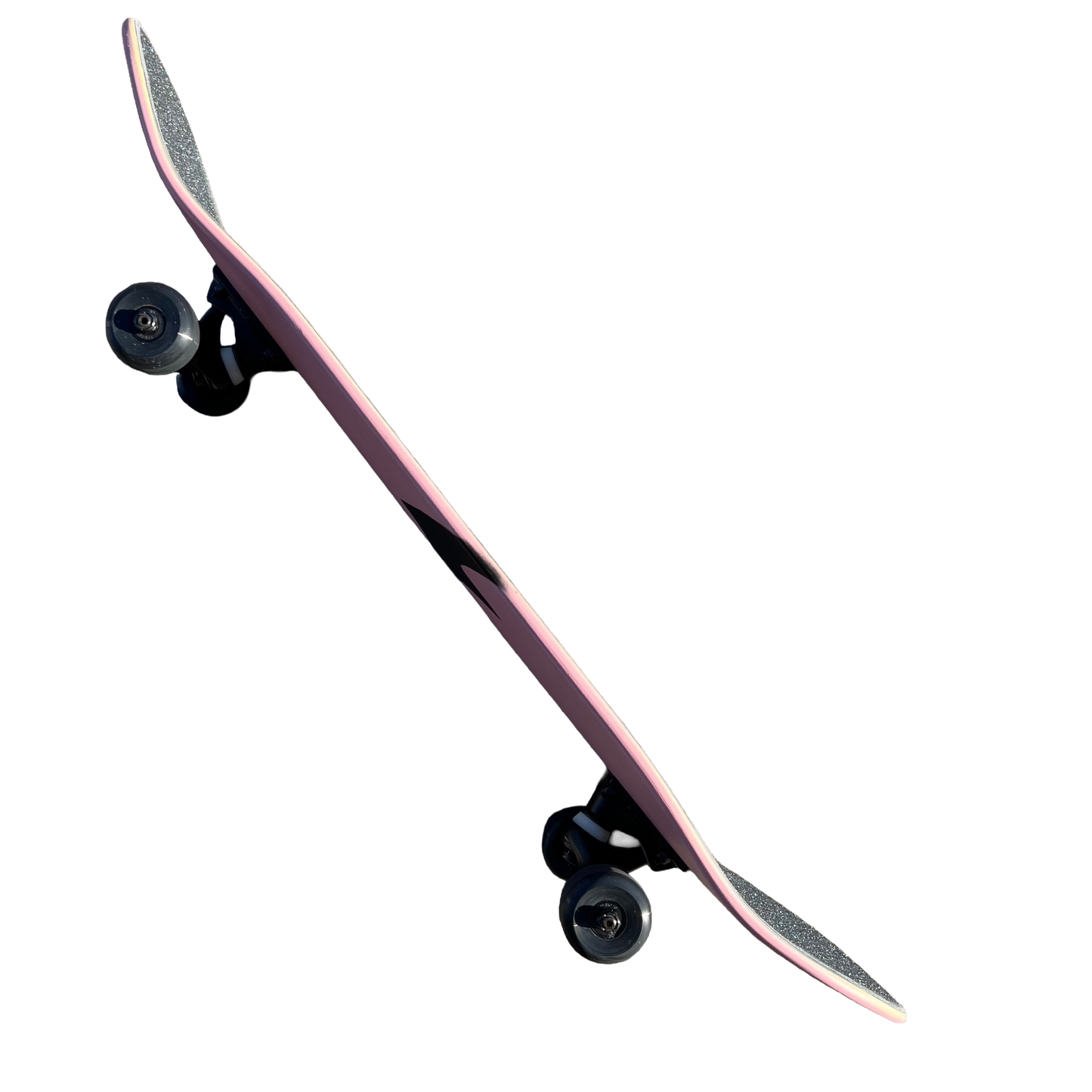 Stardust Skate Shop Soft Pink / Matte Black Bat 041 Pre-Built Complete Entry Level Skateboard 8.25" x 32.25" (Full Cut)