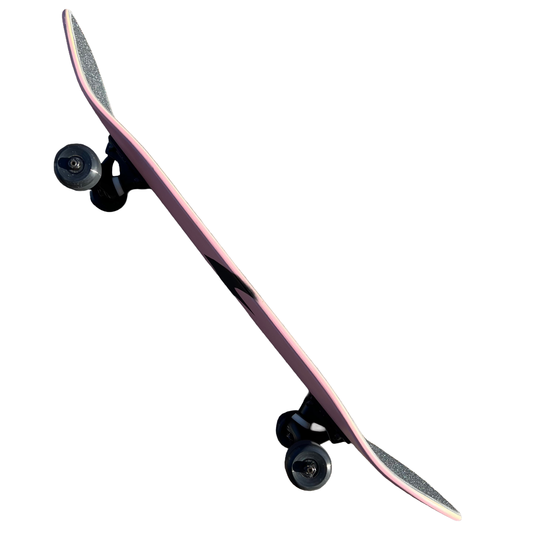 Stardust Skate Shop Soft Pink / Matte Black Bat 041 Pre-Built Complete Entry Level Skateboard 8.25" x 32.25" (Full Cut)