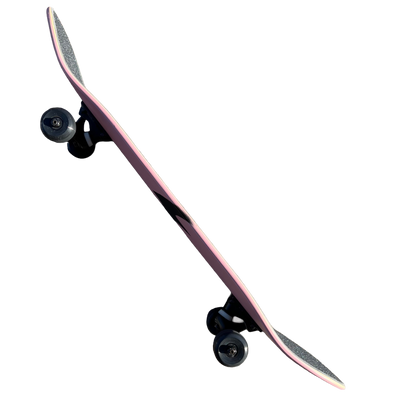 Stardust Skate Shop Soft Pink / Matte Black Bat 041 Pre-Built Complete Entry Level Skateboard 8.25" x 32.25" (Full Cut)