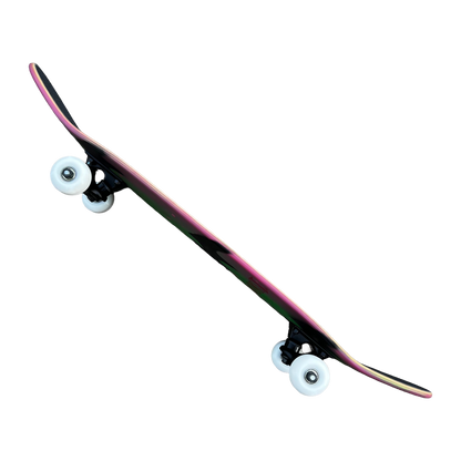 Stardust Skate Shop Tri-Bat Wanderlust Mid Size Pre-Built Complete Entry Level Skateboard 7.75" x 31.25" Watermelon Smash / Flat Black / Bright Red