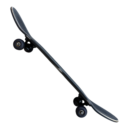 Stardust Skate Shop Tri-Bat Wanderlust Mid Size Pre-Built Complete Entry Level Skateboard 7.75" x 31.25" Flat Black / Metallic Silver / Purple Shimmer