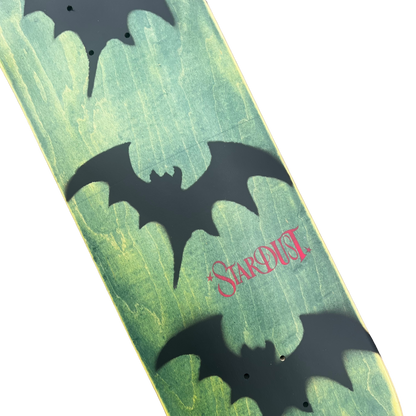 Stardust Tri-Bat Wanderlust Deck 048 9.0" (Full Cut) Green Veneer / Flat Black / Bright Red
