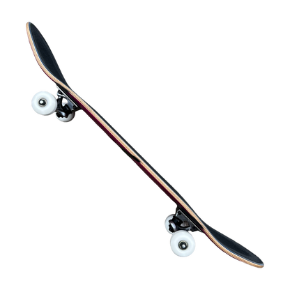 Stardust Skate Shop Tri-Bat Blackletter Full Size Pre-Built Complete Entry Level Skateboard 8.25" x 32.0" Pink Veneer / Flat Black / Bright Red