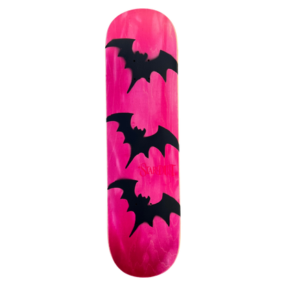 Stardust Tri-Bat Wanderlust Deck 048 8.25" (Full Cut) Pink Veneer / Flat Black / Bright Red