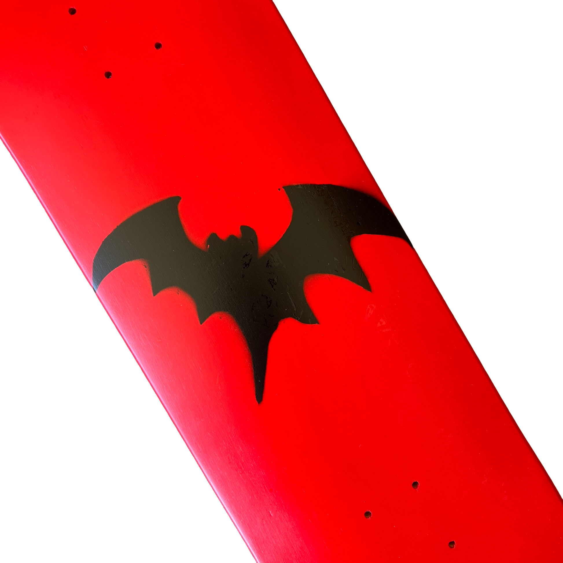 Stardust Full Bright Red / Matte Black Bat Deck 041 8.75" (Full Cut)