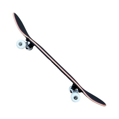 Stardust Skate Shop Tri-Bat Wanderlust Full Size Pre-Built Complete Entry Level Skateboard 8.25" x 32.0" Purple Veneer / Flat Black / Bright Red