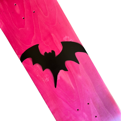 Stardust Pink Veneer / Matte Black Bat Deck 041 8.5" (Standard Cut)