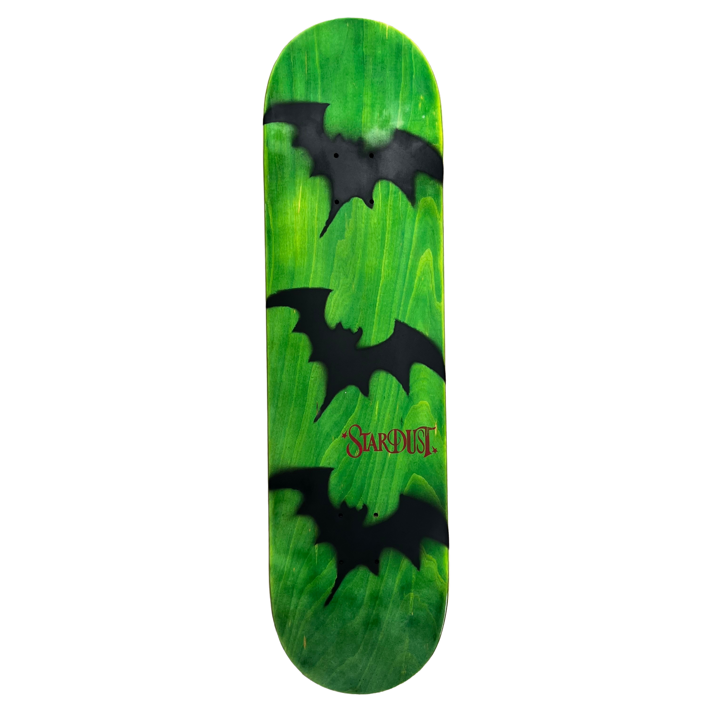 Stardust Tri-Bat Wanderlust Deck 048 8.3" (Standard Cut) Green Veneer / Flat Black / Bright Red