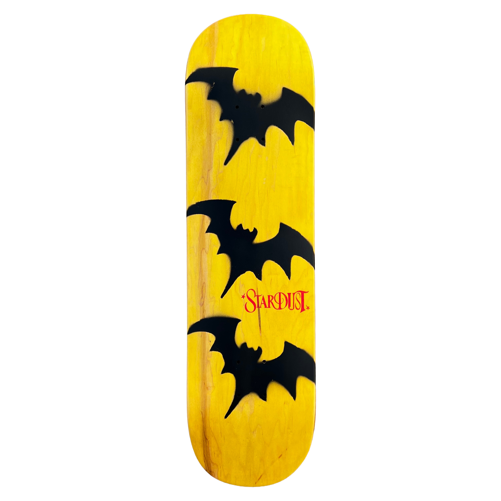 Stardust Tri-Bat Wanderlust Deck 048 8.25" (Full Cut) Yellow Veneer / Flat Black / Bright Red