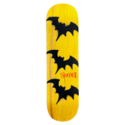 Stardust Tri-Bat Wanderlust Deck 048 8.25" (Full Cut) Yellow Veneer / Flat Black / Bright Red