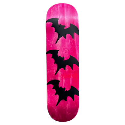 Stardust Tri-Bat Wanderlust Deck 048 8.5" (Full Cut) Pink Veneer / Flat Black / Bright Red