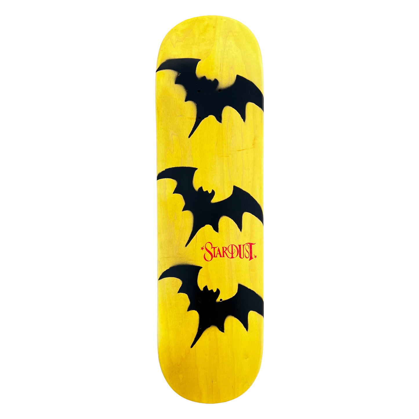 Stardust Tri-Bat Wanderlust Deck 048 8.5" (Full Cut) Yellow Veneer / Flat Black / Bright Red