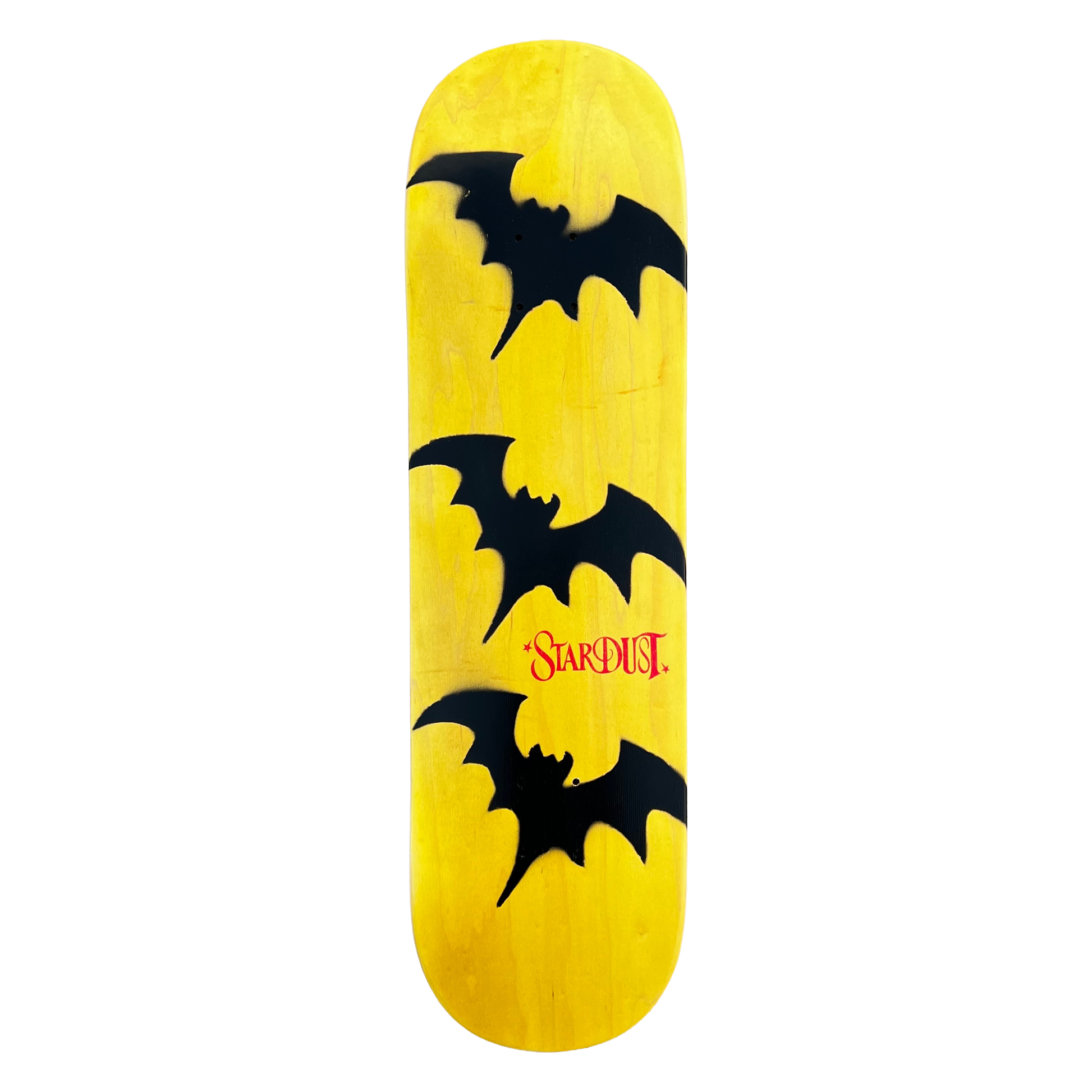 Stardust Tri-Bat Wanderlust Deck 048 8.5" (Full Cut) Yellow Veneer / Flat Black / Bright Red