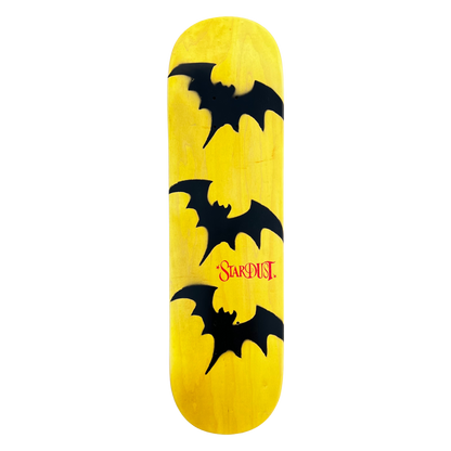 Stardust Tri-Bat Wanderlust Deck 048 8.5" (Full Cut) Yellow Veneer / Flat Black / Bright Red