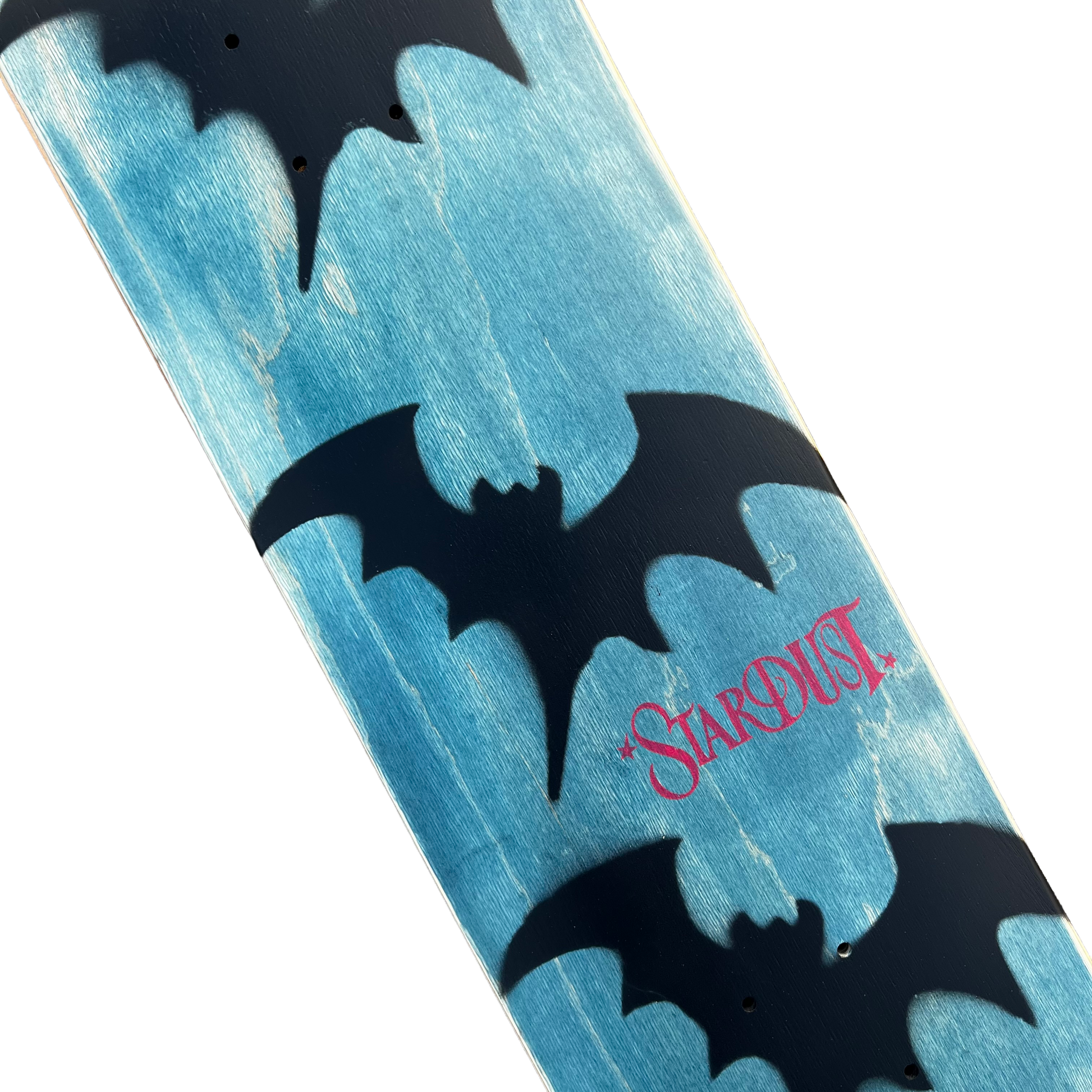 Stardust Tri-Bat Wanderlust Deck 048 8.25" (Full Cut) Blue Veneer / Flat Black / Bright Red