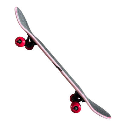 Stardust Skate Shop Soft Pink / Matte Black Bat 041 Mid Size Pre-Built Complete Entry Level Skateboard 8.0" x 31.7"