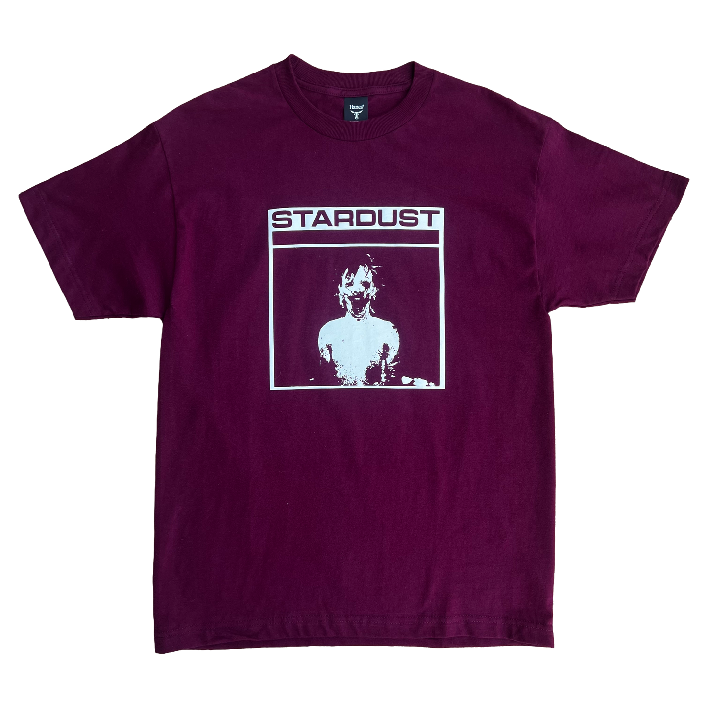 Stardust Skate Shop Mask Tee 023 Maroon / White