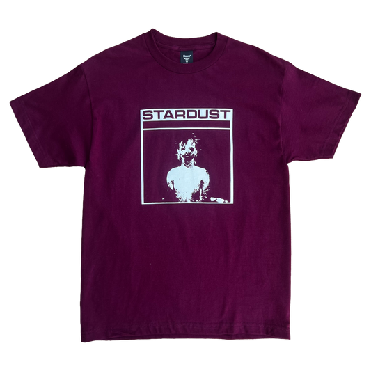 Stardust Skate Shop Mask Tee 023 Maroon / White