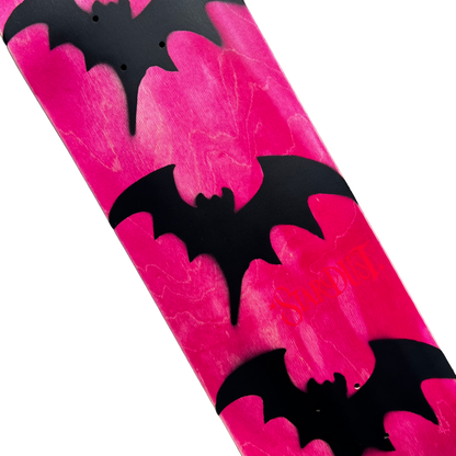 Stardust Tri-Bat Wanderlust Deck 048 8.5" (Full Cut) Pink Veneer / Flat Black / Bright Red