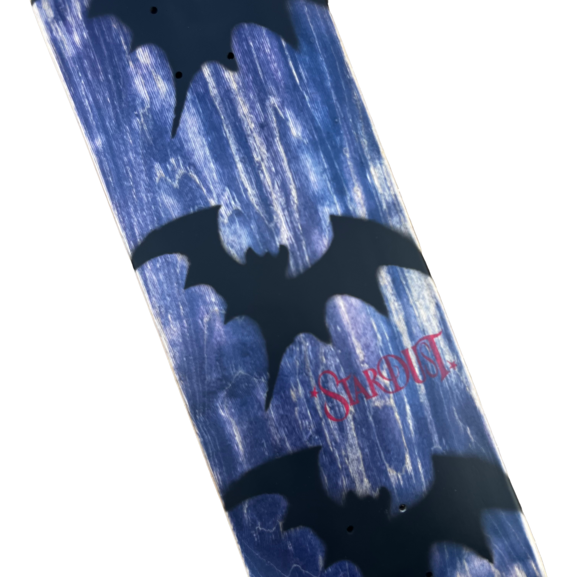 Stardust Tri-Bat Wanderlust Deck 048 8.25" (Full Cut) Purple Wash Veneer / Flat Black / Bright Red